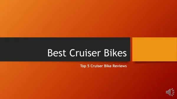 Best Cruiser Bikes 2016