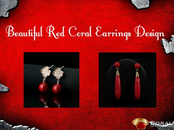 Red Coral Earring Designs