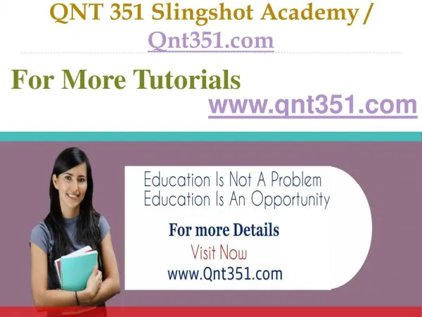 QNT 351 Slingshot Academy / Qnt351.com