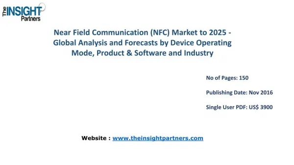 Near Field Communication (NFC) Market Shares, Strategies, and Forecasts, Worldwide, 2016 to 2025 |The Insight Partners
