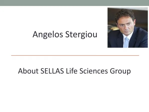 Dr. Angelos Stergiou - SELLAS Life Sciences Group