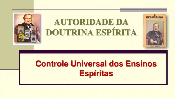 Controle Universal dos Ensinos dos Espíritos