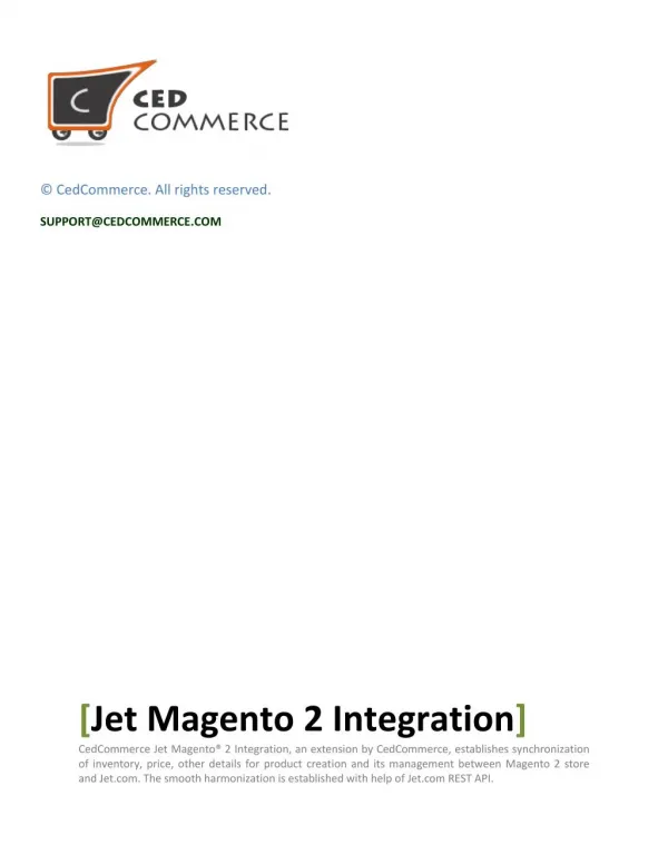 Jet Magento 2 Integration User Manual By CedCommerce !