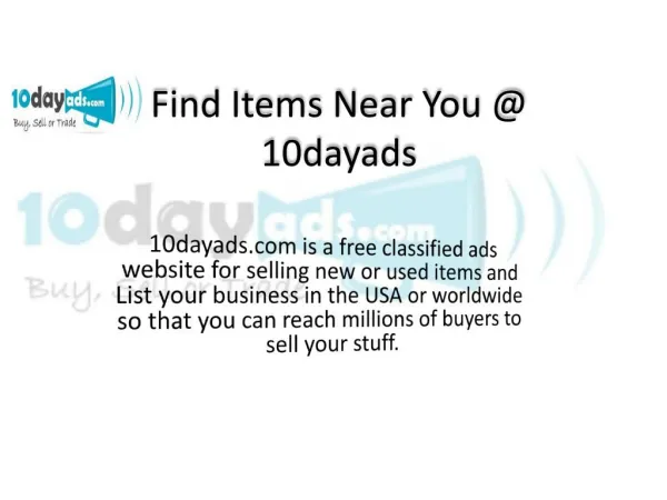 10dayads - Successful Classified Ads