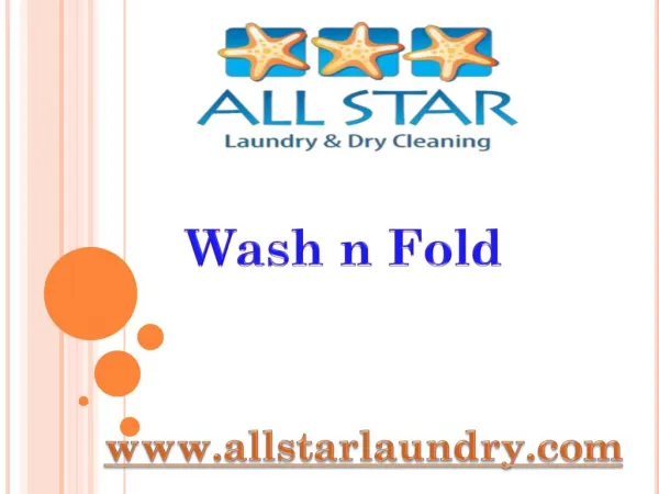 Wash n Fold - All Star Laundry