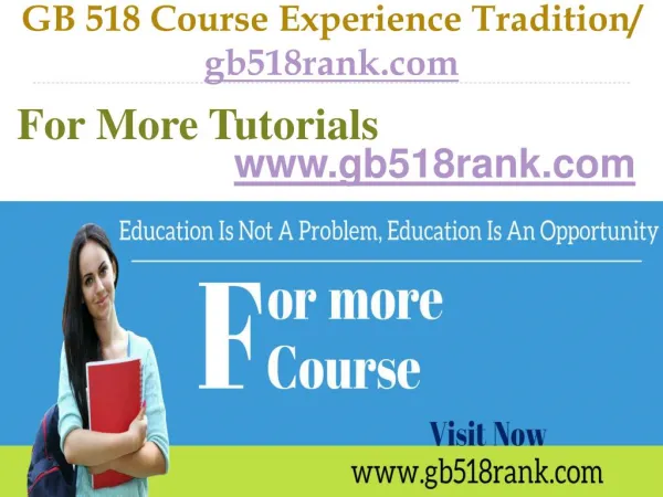 GB 518 Course Experience Tradition / gb518rank.com