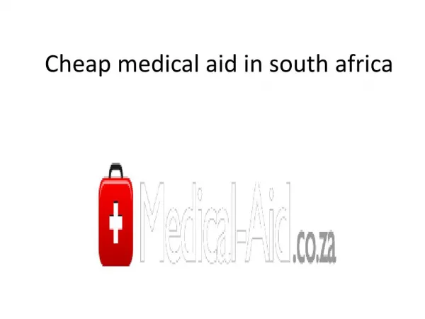 Cheap medical aid in south africa