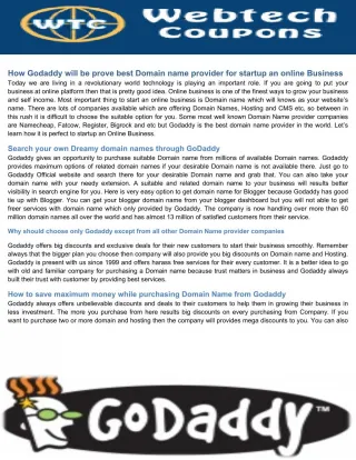Godaddy Coupons- webtechcoupons|Promo codes| Coupon codes - slide 1