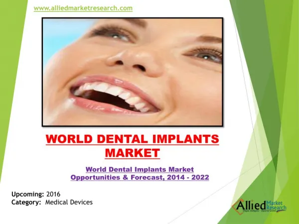 World Dental Implants Market Research & Forecast