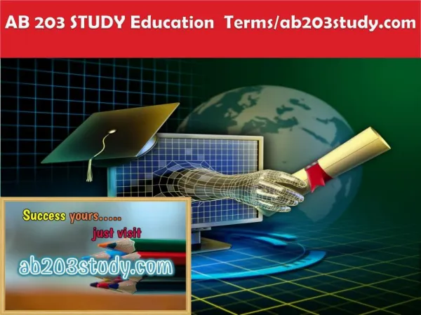 AB 203 STUDY Education Terms/ab203study.com
