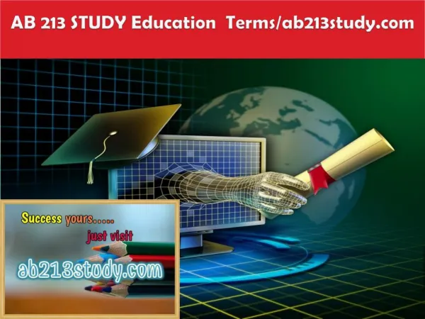 AB 213 STUDY Education Terms/ab213study.com