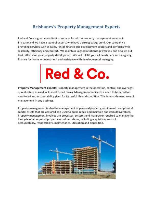 Brisbanes’s Property Management Experts