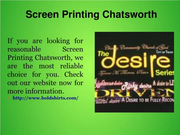 Screen Printing Chatsworth