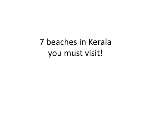 7 beaches in Kerala you must visit!