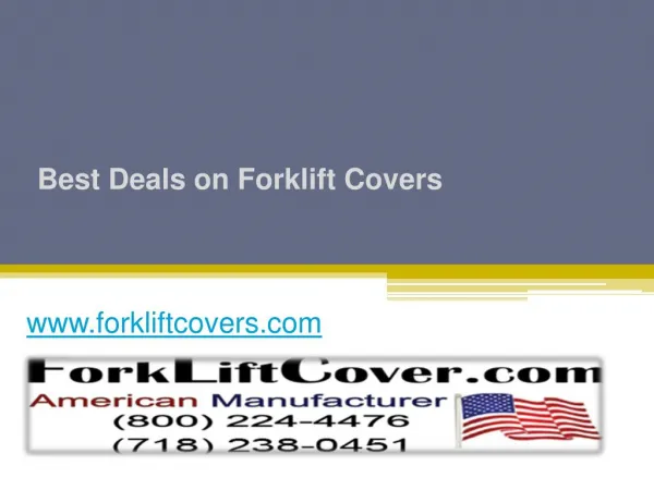 Best Deals on Forklift Covers - www.forkliftcovers.com