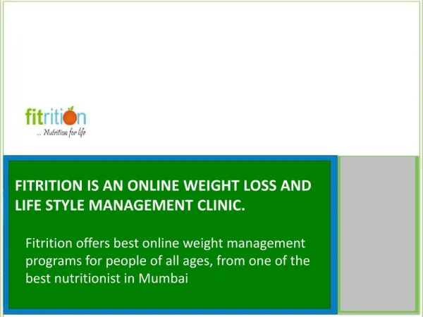Fitrition- Online Weight Loss And Lifestyle Management Clinic