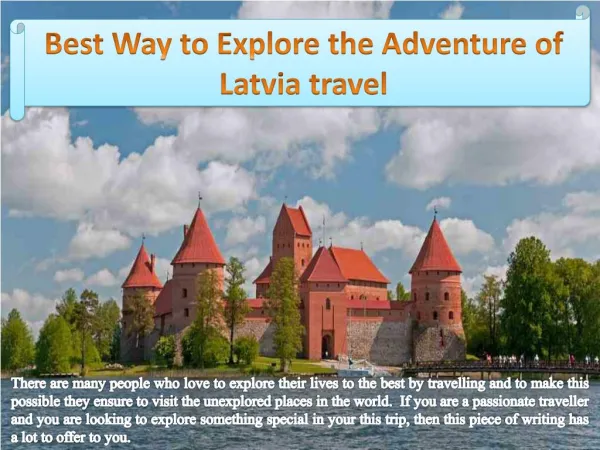 Best way to Explore the Adventure of Latvia Travel