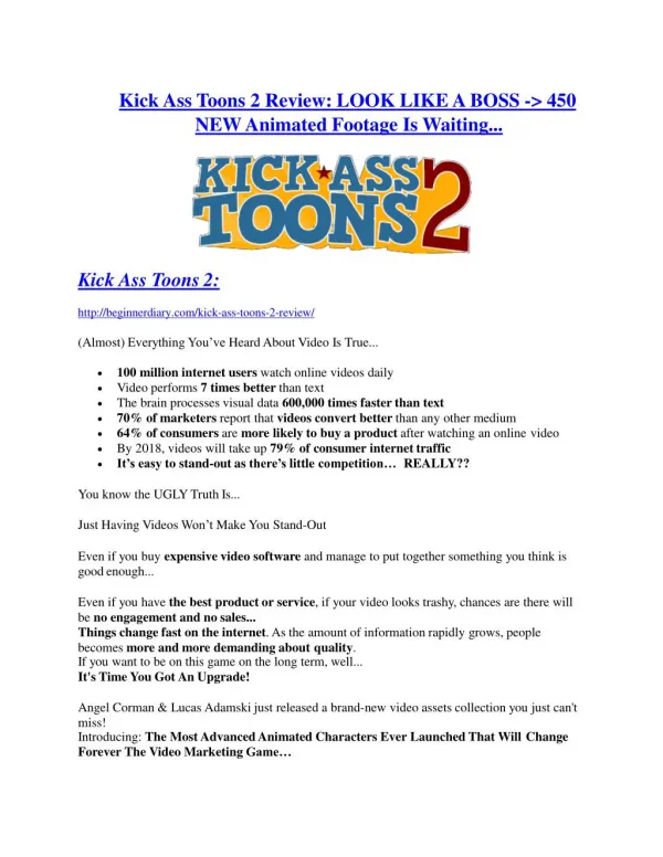 Kick Ass Toons 2 review and sneak peek demo