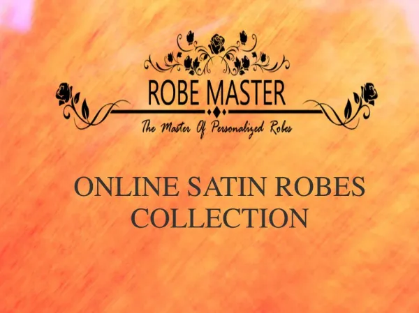 Online Satin Bridesmaids Robes Collection