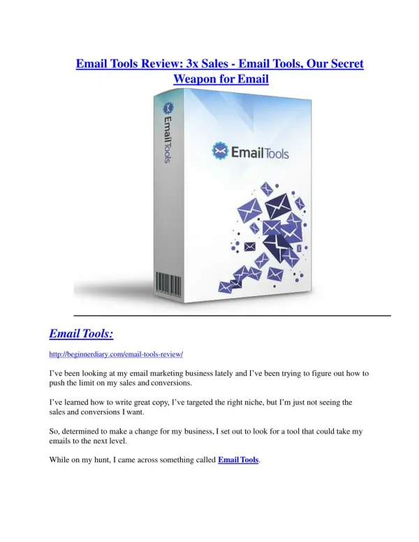 Email Tools Review - 80% Discount and $26,800 Bonus