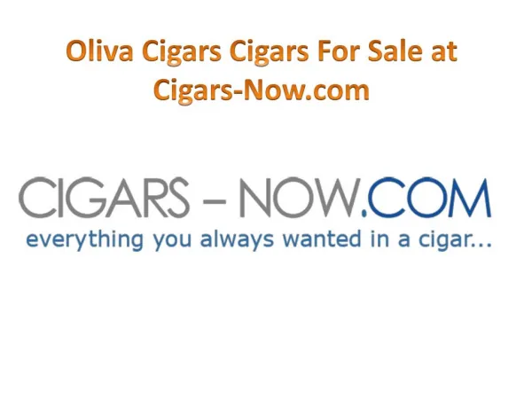 Buy Oliva Cigar online