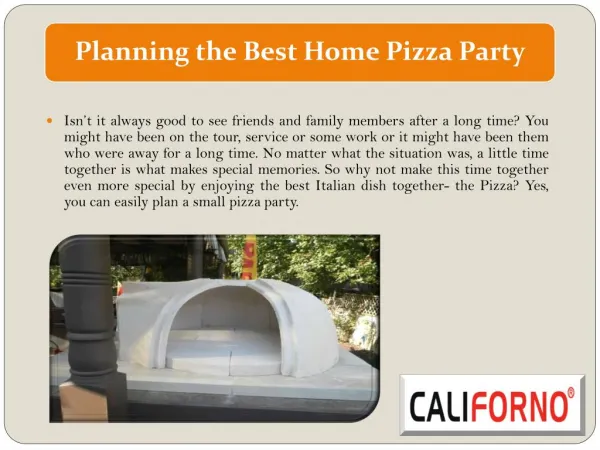Planning the Best Home Pizza Party