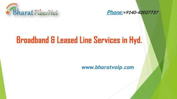 Broadband & Leased Line Services in Hyd