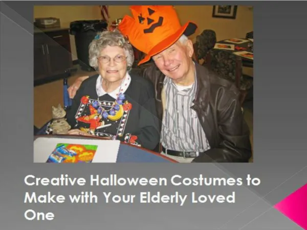 Creative Halloween Costumes to Make with Your Elderly Loved One