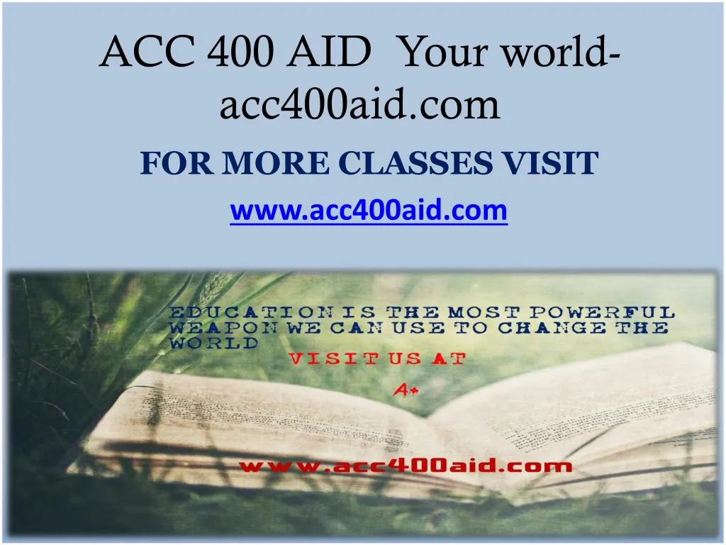 acc 400 aid your world acc400aid com