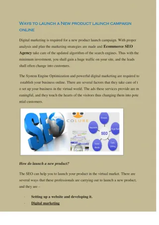 New product launch campaign - slide 1
