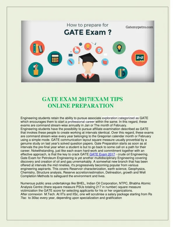 Gate online Exam | Gate Geology