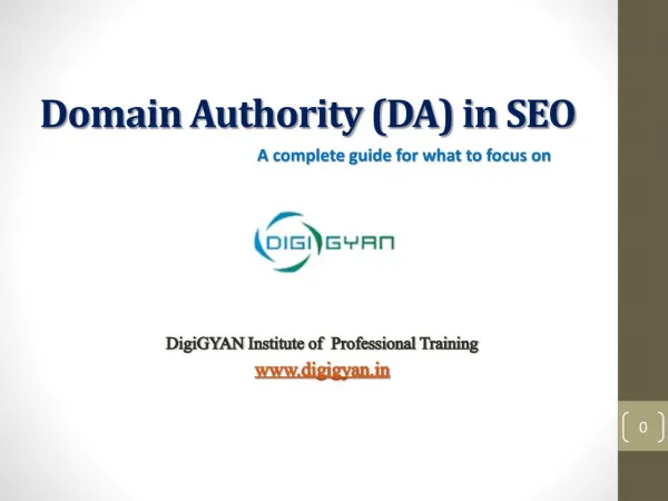 Domain Authority (DA) in SEO