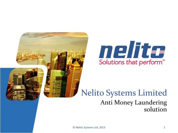 Anti Money Laundering Solution | Nelito