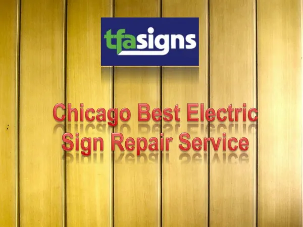 Chicago Best Electric Sign Repair Service