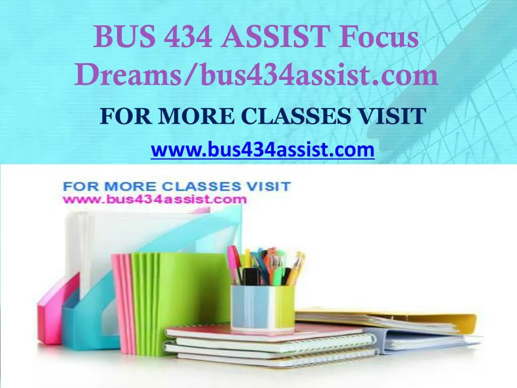 bus 434 assist focus dreams bus434assist com