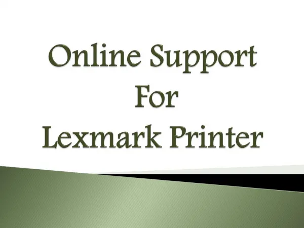 Lexmark Printer Support 800-760-5113 Number