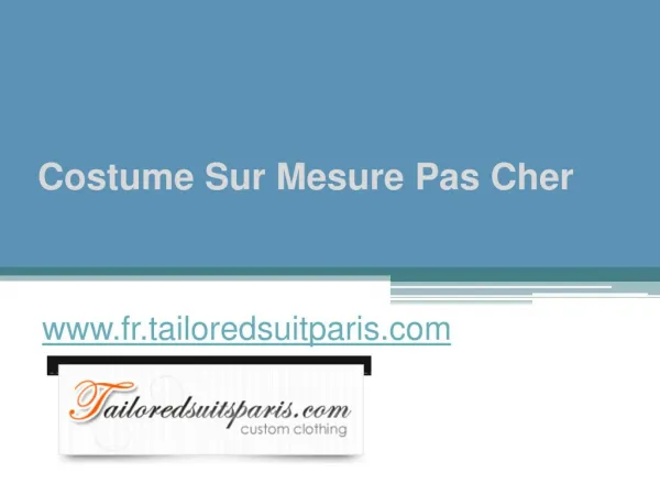 costume sur mesure pas cher