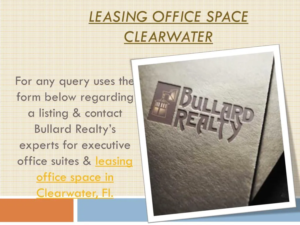 leasing office space clearwater