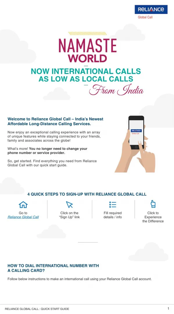 How To Use Reliance Global Call