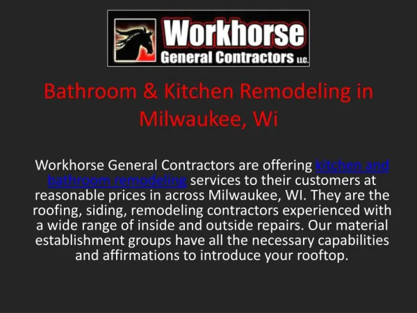 Bathroom & Kitchen Remodeling in Milwaukee, Wi