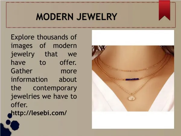 Modern Jewelry