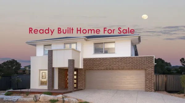 Ready Built Home For Sale