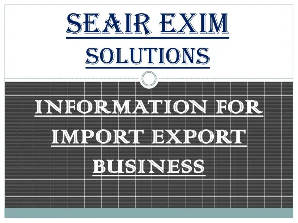 Import Export Data- Grab the more Business Opportunities