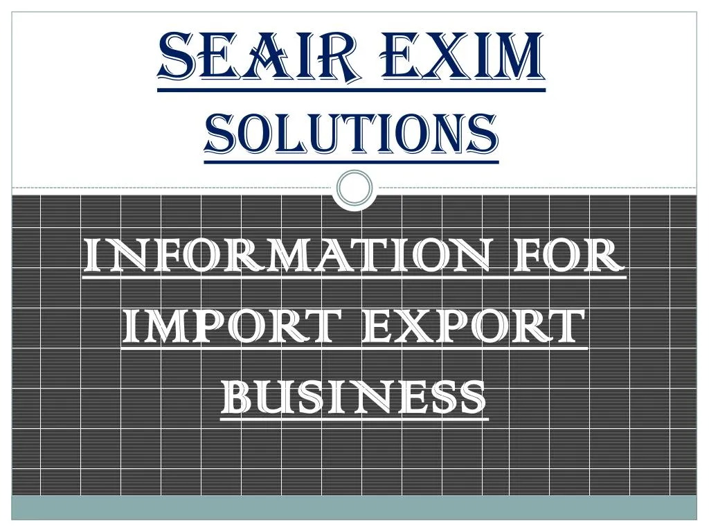 seair exim solutions