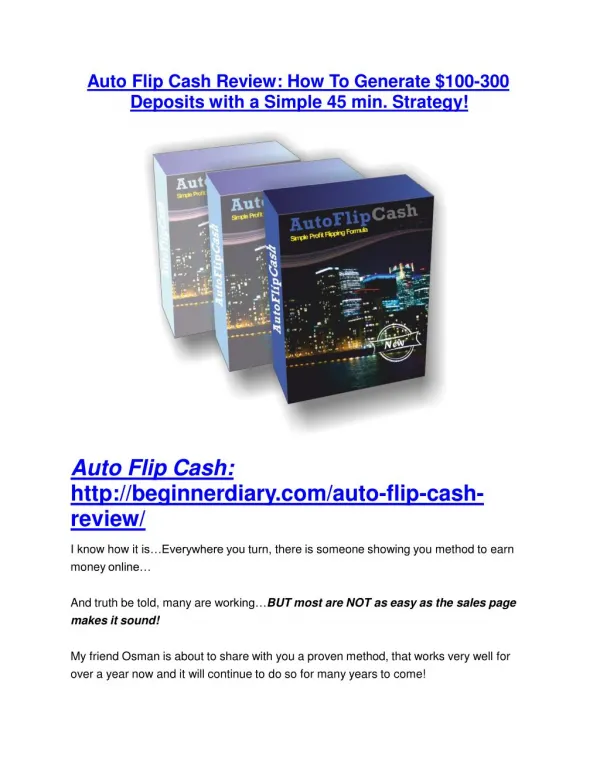 Auto Flip Cash review and (GET) 100 items bonus pack