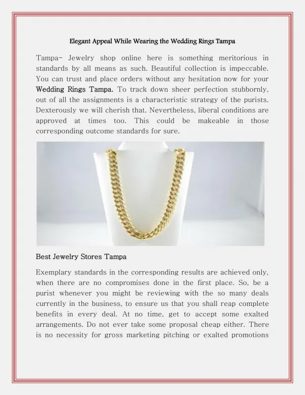 Tampa custom jewelers