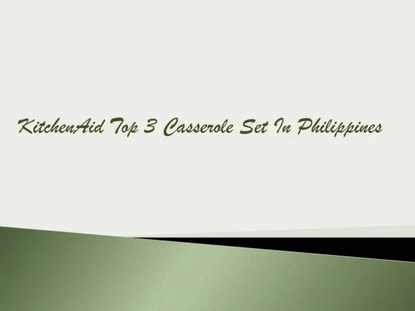 KitchenAid Top 3 Casserole-Set In Philippines