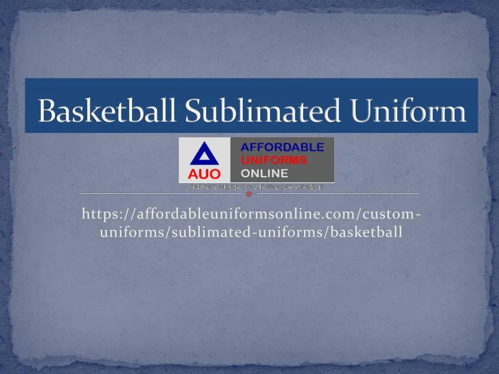 basketball sublimated uniform