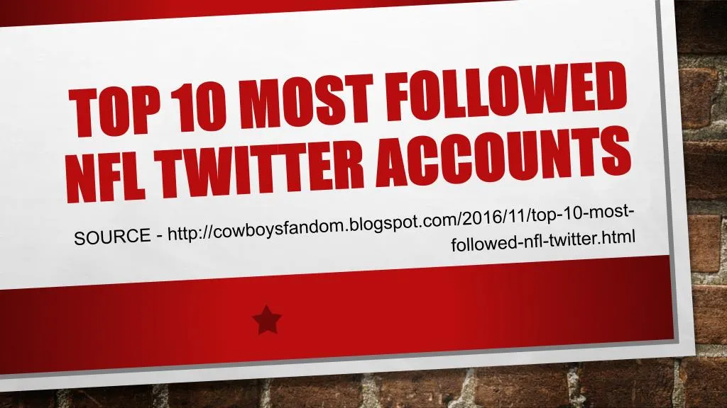top 10 most followed nfl twitter accounts