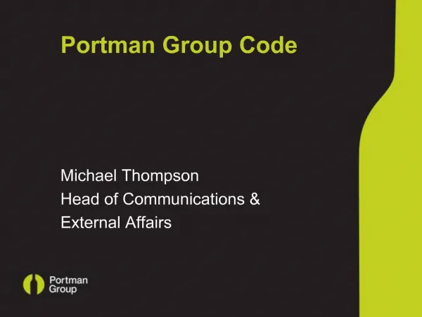 Portman Group Code